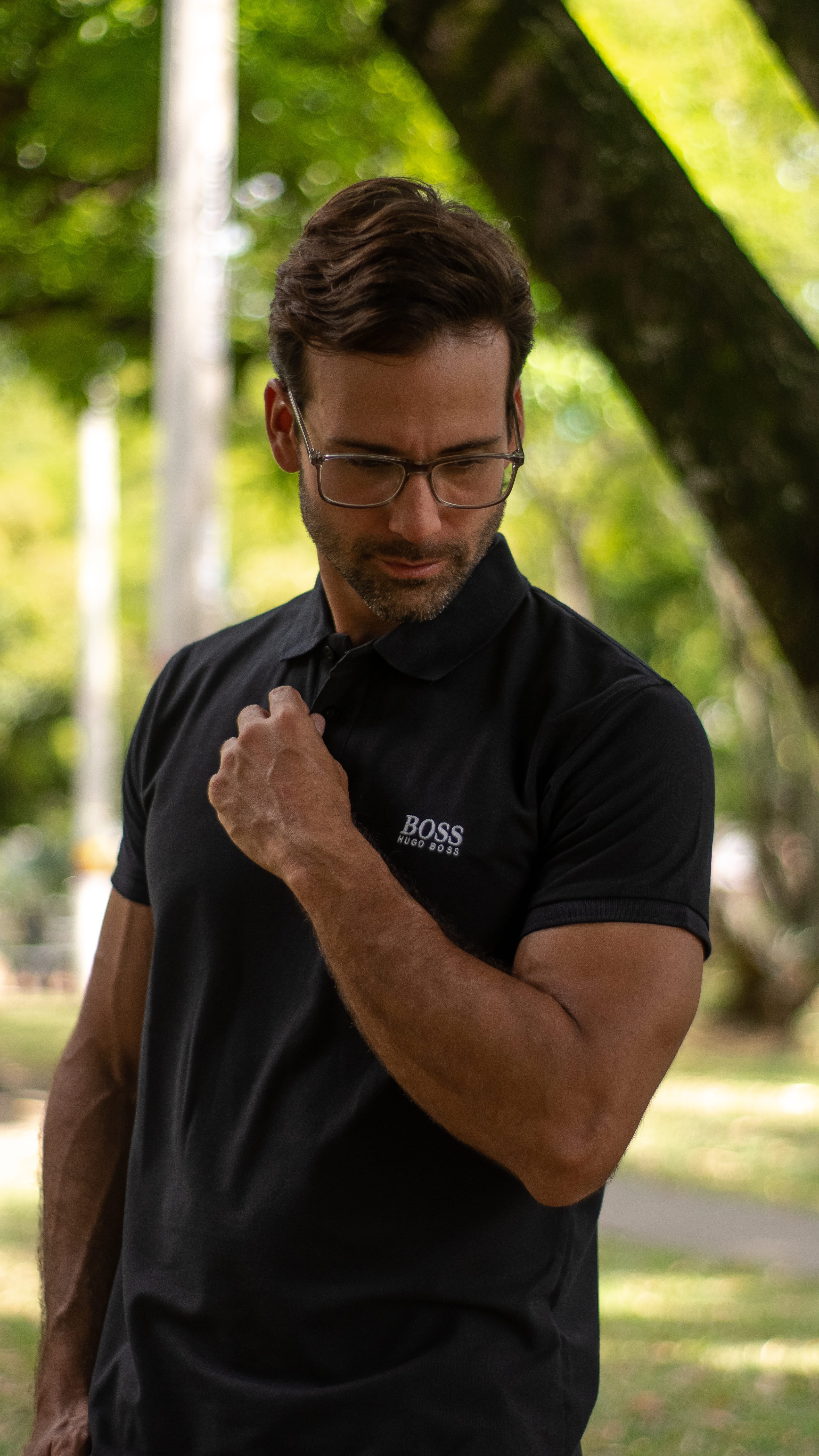 Camiseta Tipo Polo Premium con Logo Bordado Pack x3 Ref HB01